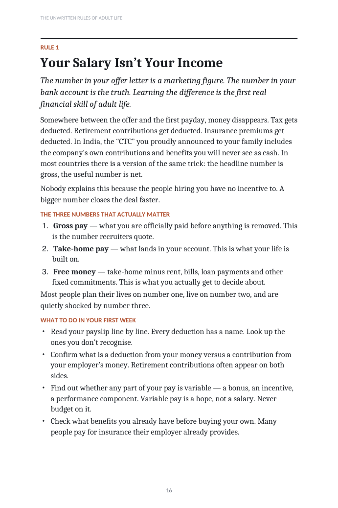 Rule 1: Your Salary Isn't Your Income